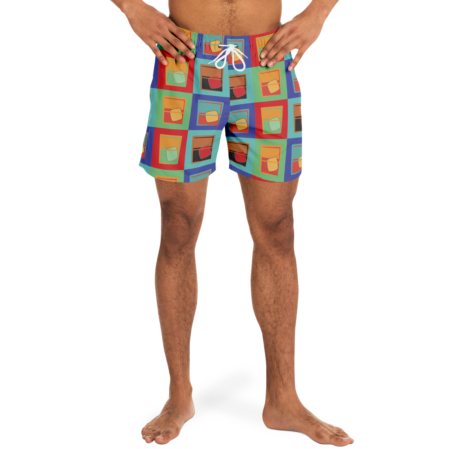 Whiskey Squared Swim Trunks - Mutlicolor