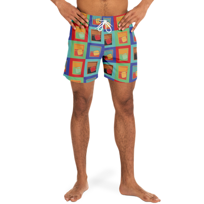 Whiskey Squared Swim Trunks - Mutlicolor