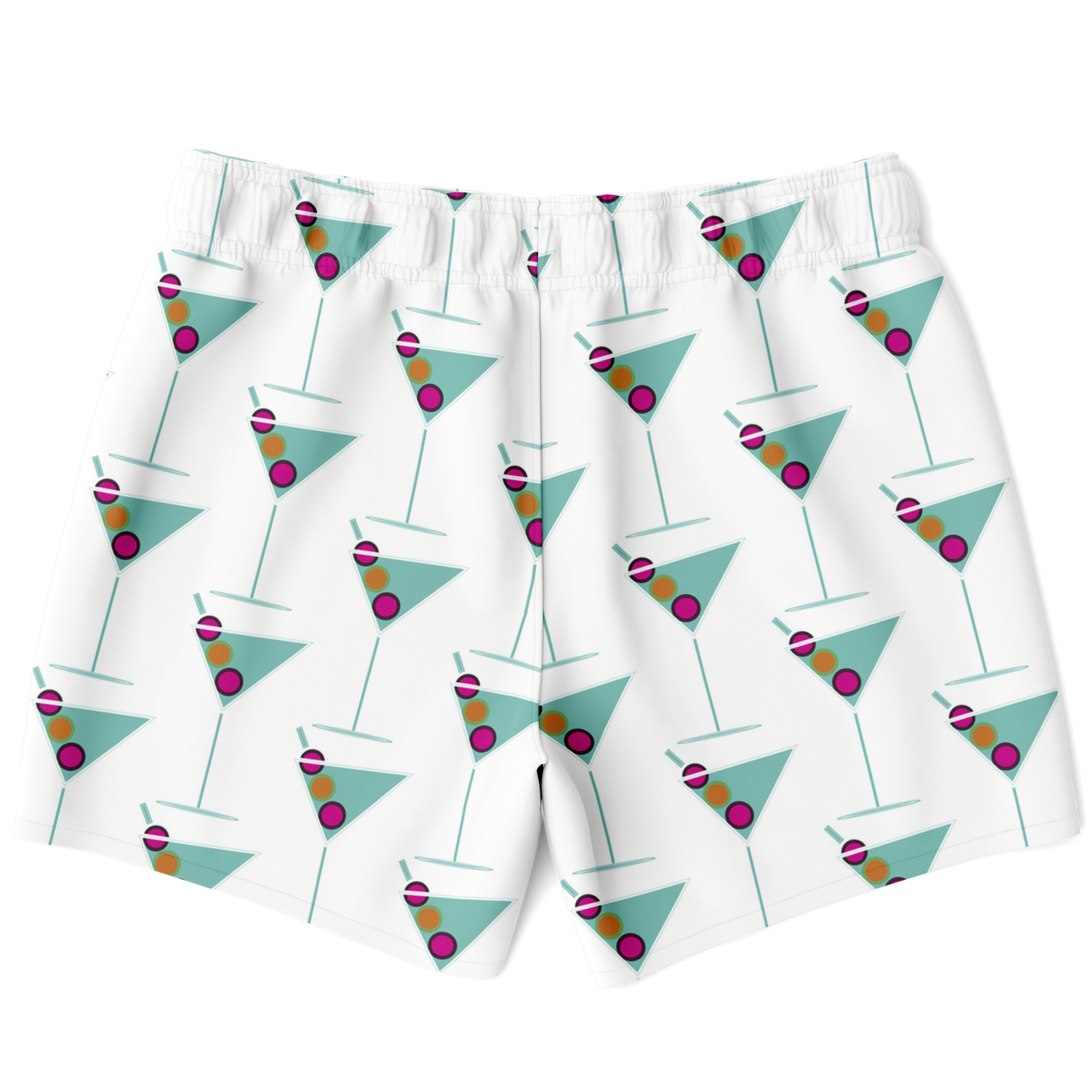 Aqua Martini Swim Trunks - White