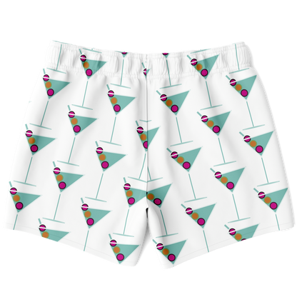 Aqua Martini Swim Trunks - White