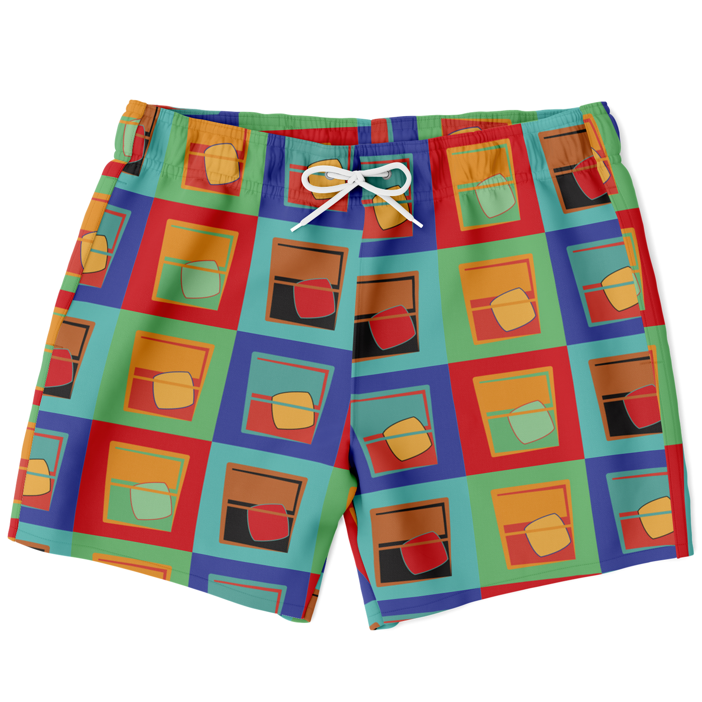 Whiskey Squared Swim Trunks - Mutlicolor