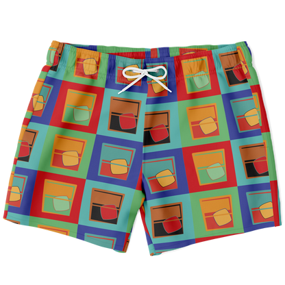 Whiskey Squared Swim Trunks - Mutlicolor