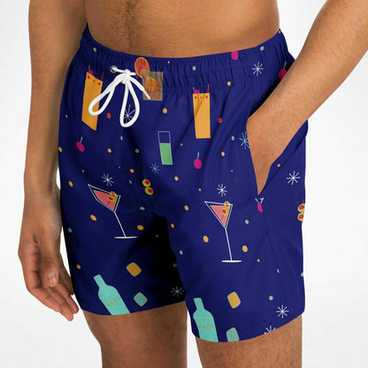 Cocktail Hour Swim Trunks - Deep Blue