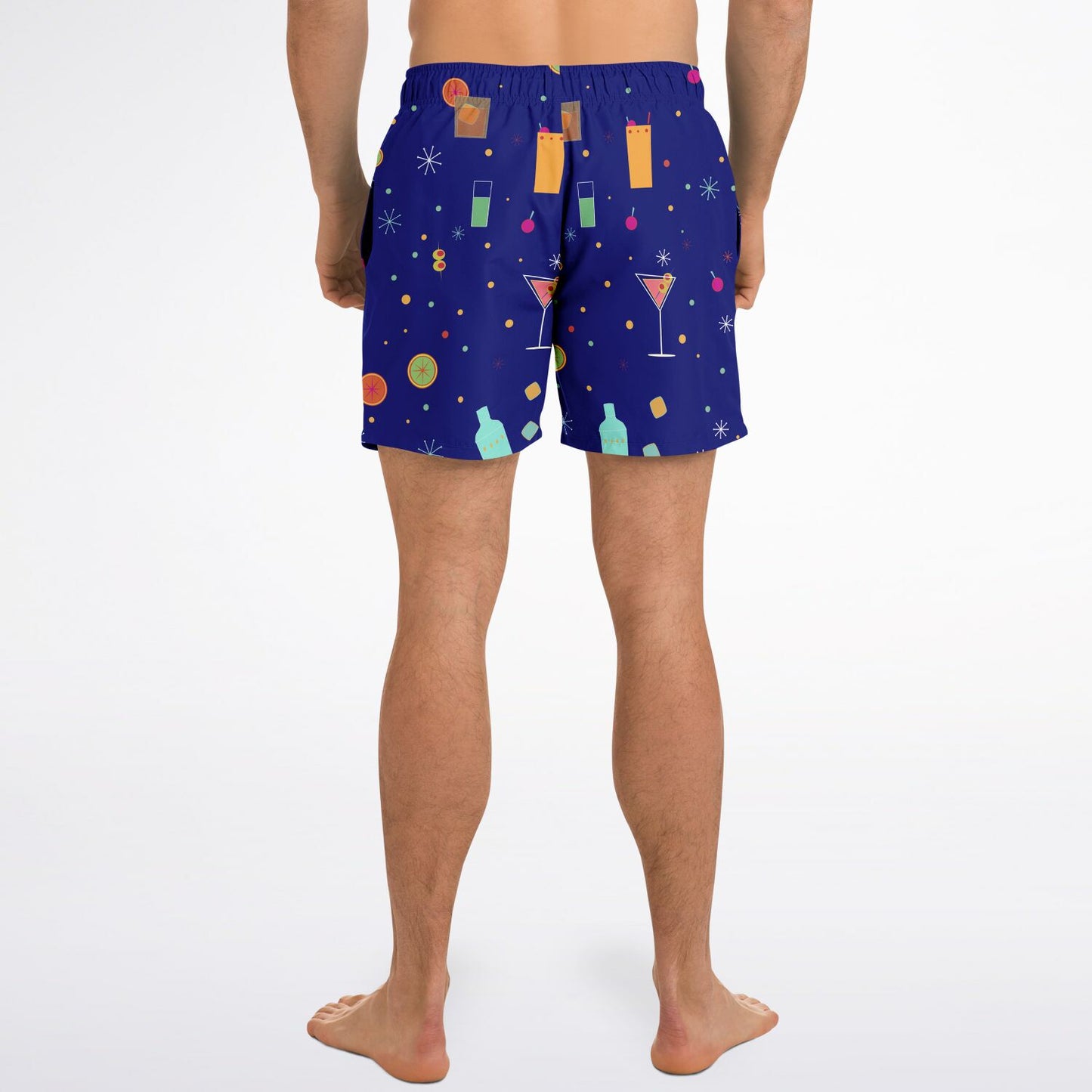 Cocktail Hour Swim Trunks - Deep Blue