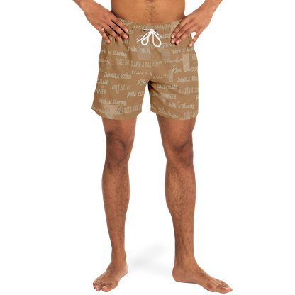 Tiki Drinks Swim Trunks - Coconut Shell