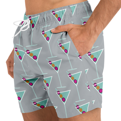 Aqua Martini Swim Trunks - Smokey Grey