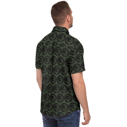 Cigar and Whiskey Skull - Dark Camo Green