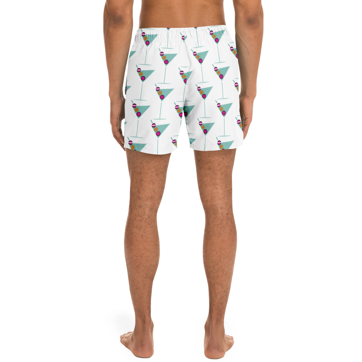 Aqua Martini Swim Trunks - White