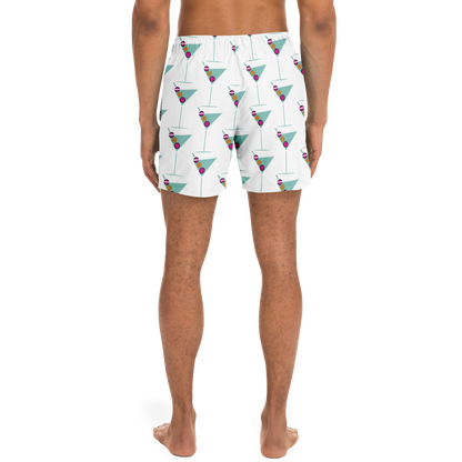 Aqua Martini Swim Trunks - White