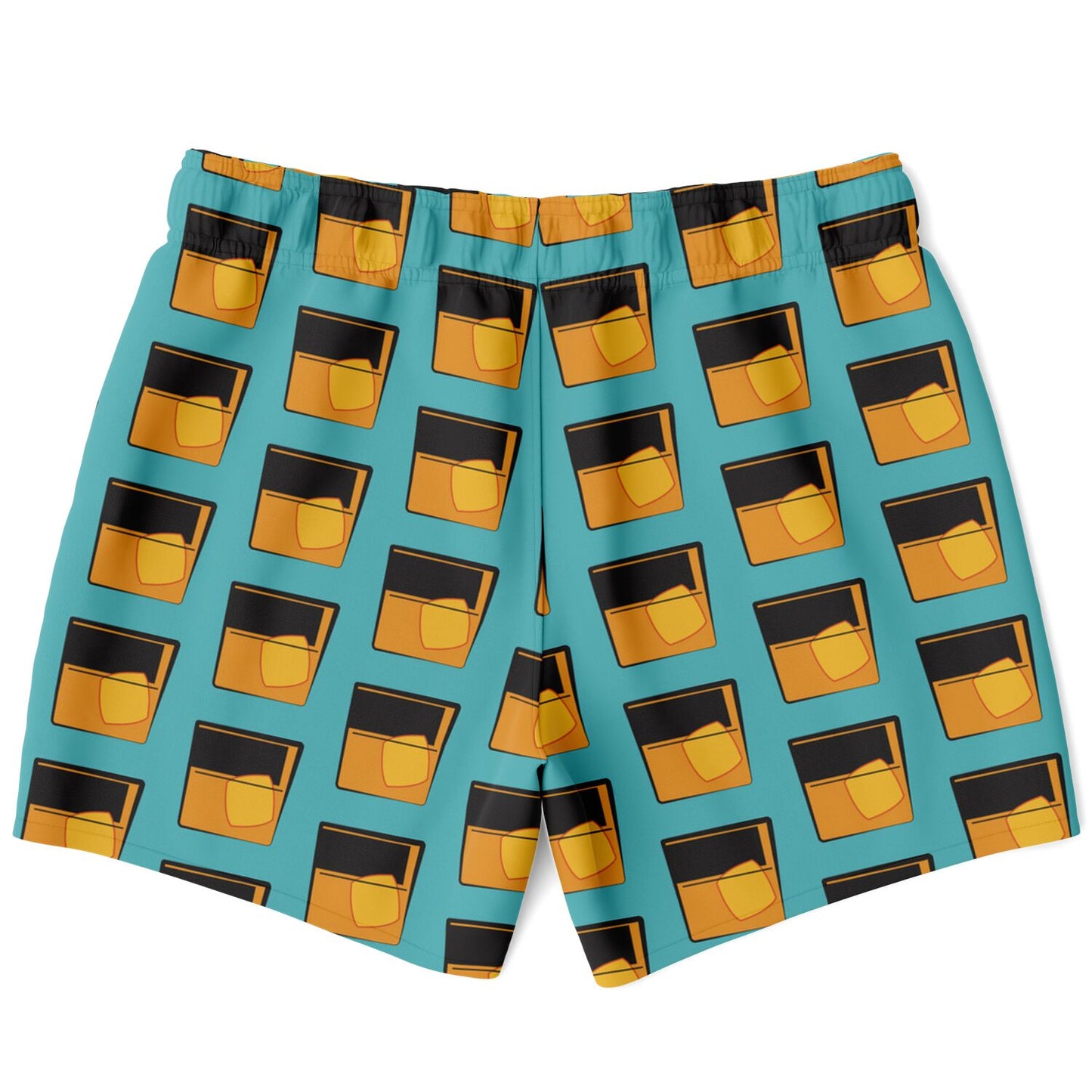 Bourbon on the Rocks Swim Trunks - Eddy Blue