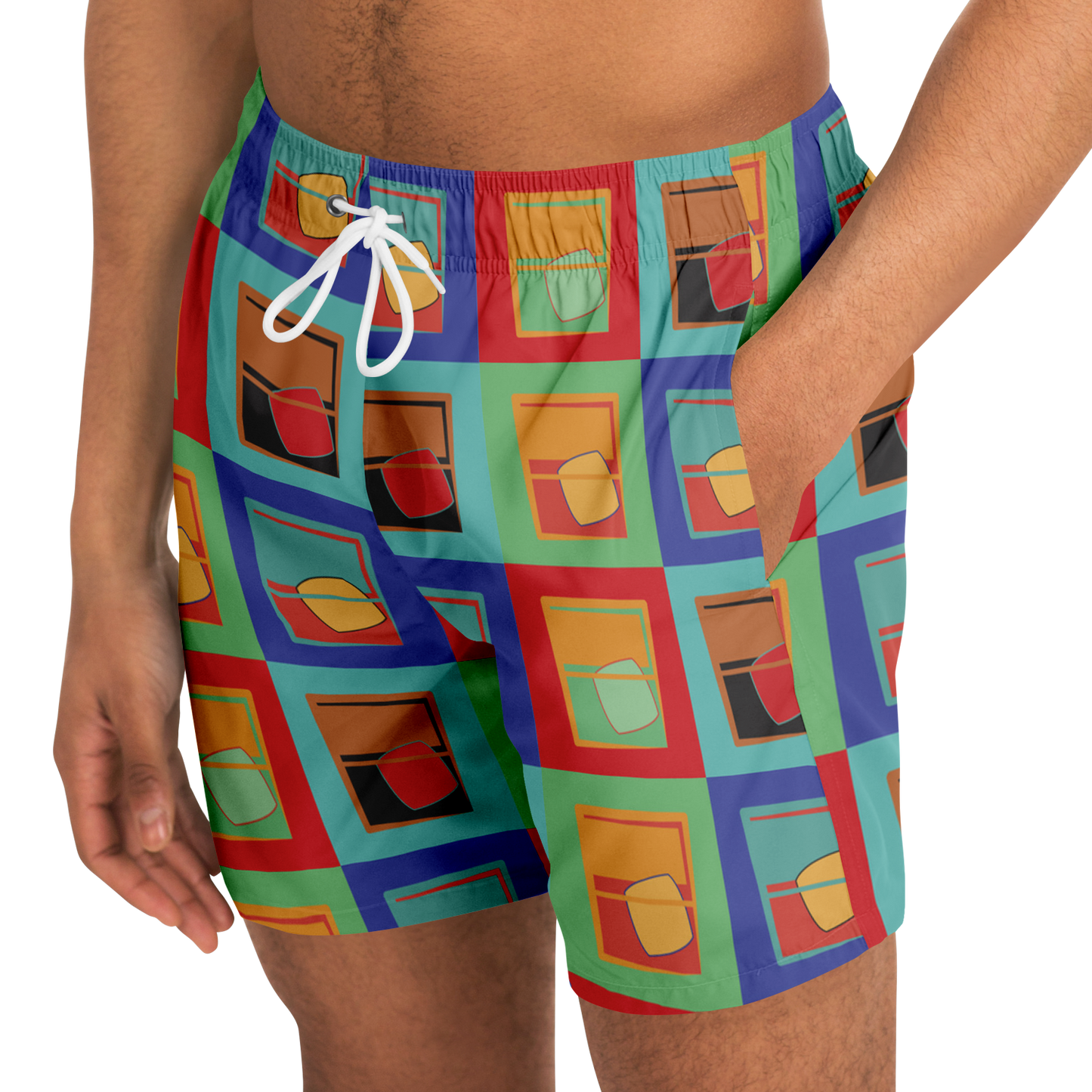 Whiskey Squared Swim Trunks - Mutlicolor