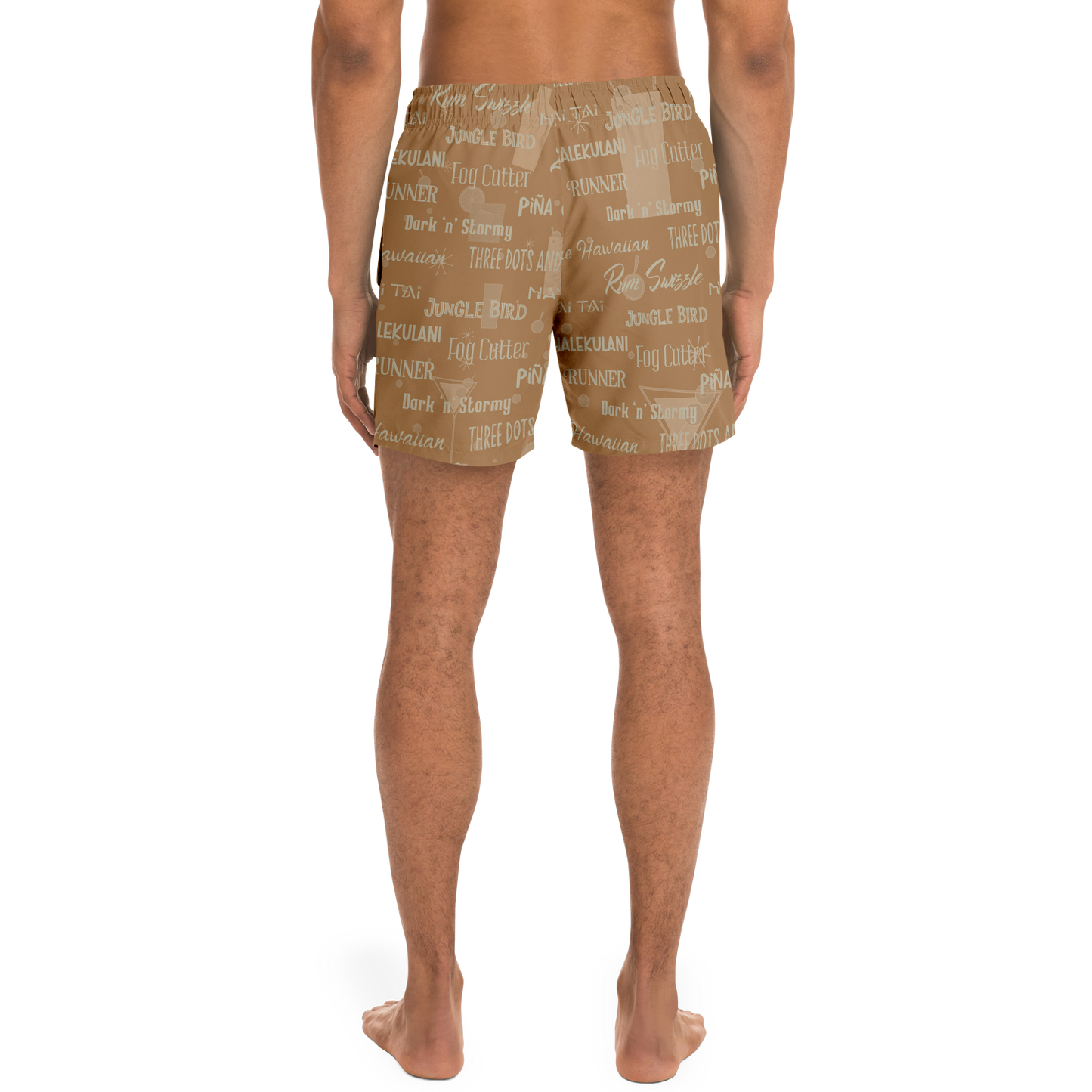 Tiki Drinks Swim Trunks - Coconut Shell