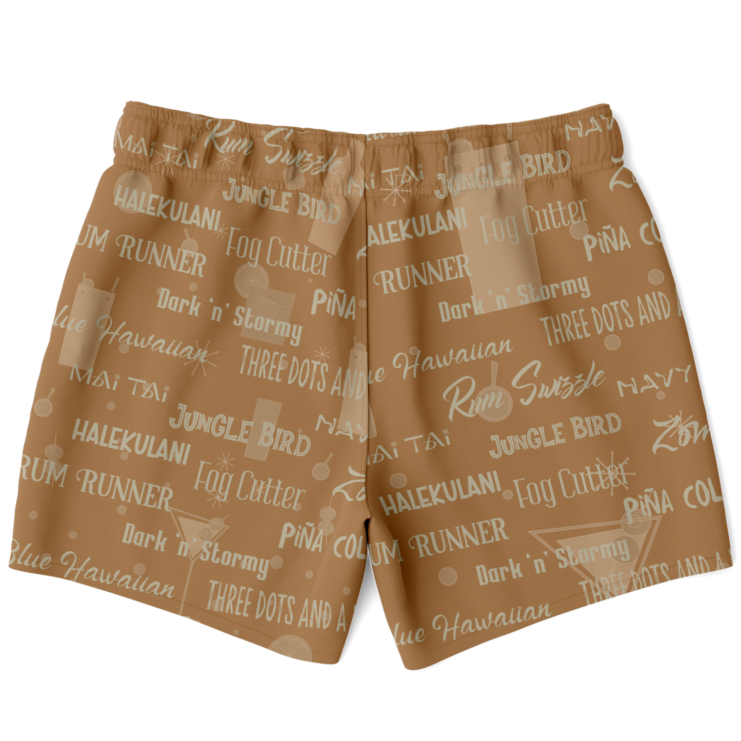 Tiki Drinks Swim Trunks - Coconut Shell