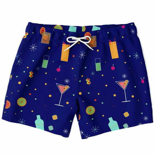 Cocktail Hour Swim Trunks - Deep Blue