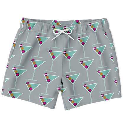 Aqua Martini Swim Trunks - Smokey Grey